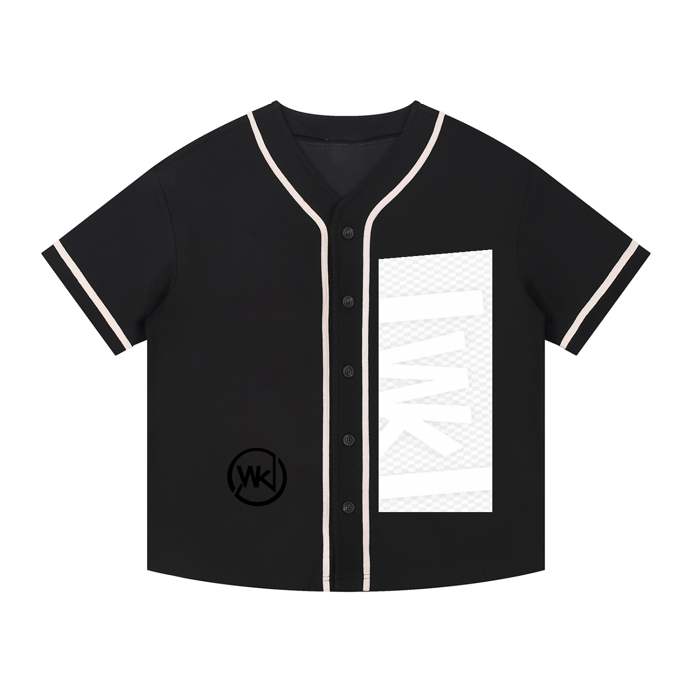 Contrast Piped Button-Up Jersey