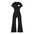 Women’s Tight Flared Leg Quarter-Zip Jumpsuit