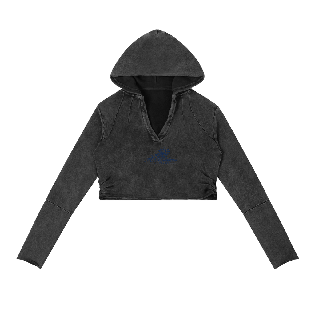 Vintage Washed Raw Edge Hoodie