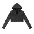 Vintage Washed Raw Edge Hoodie